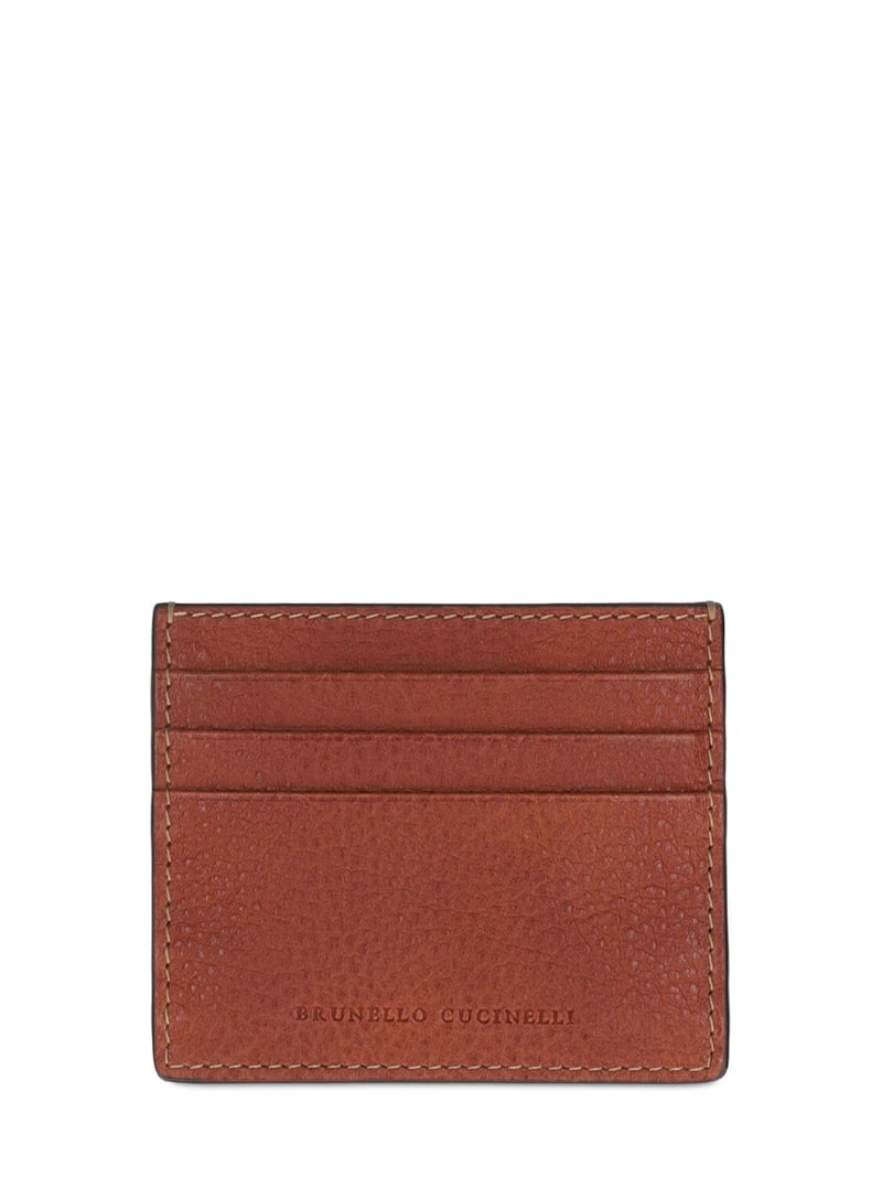 Leather logo card holder - 2