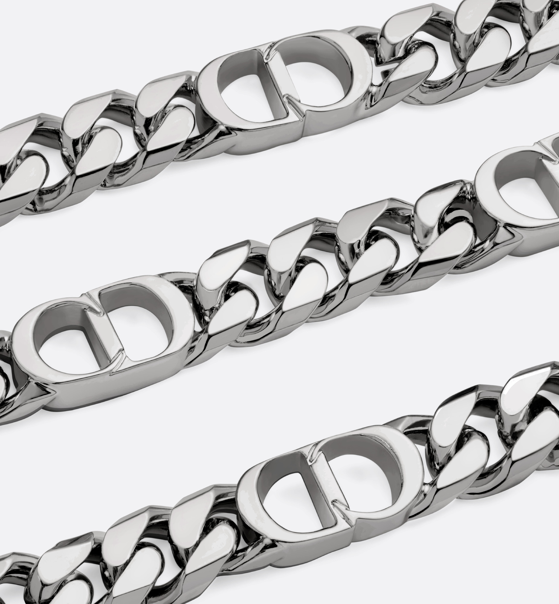 CD Icon Thin Chain Link Necklace - 4
