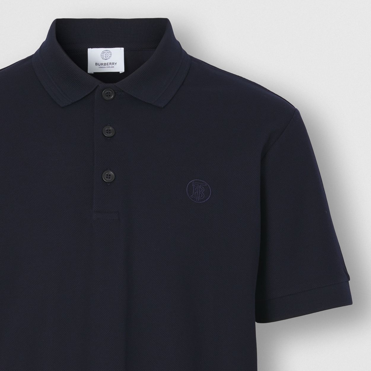 Monogram Motif Cotton Piqué Polo Shirt - 6