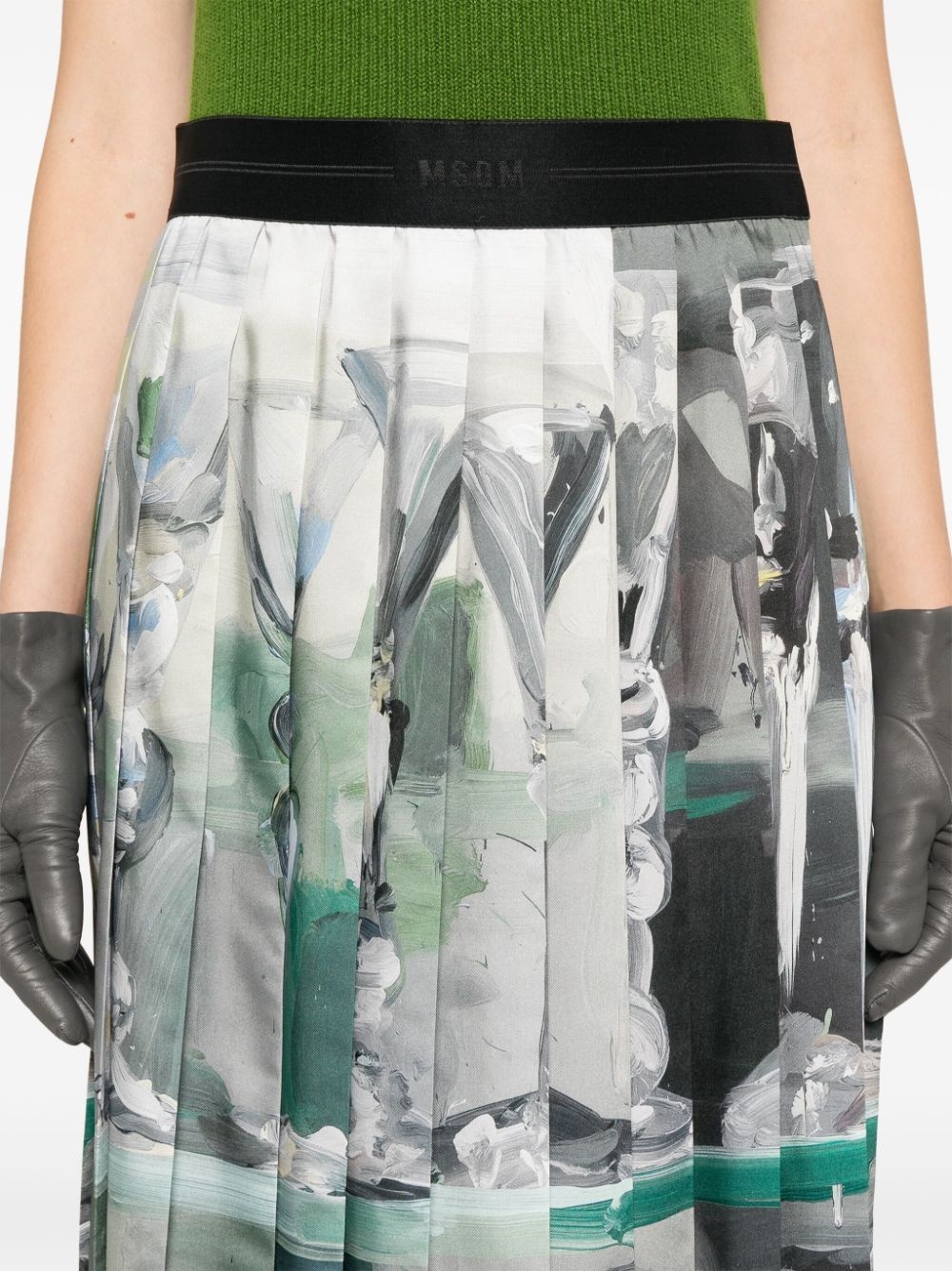 pleated maxi skirt - 5
