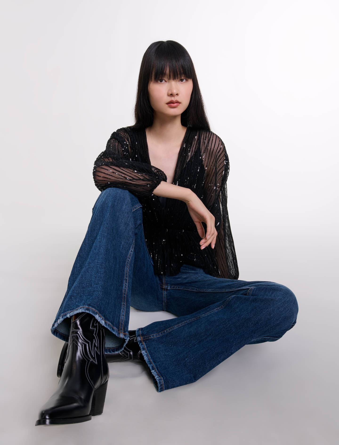 Belted sequin top - 8