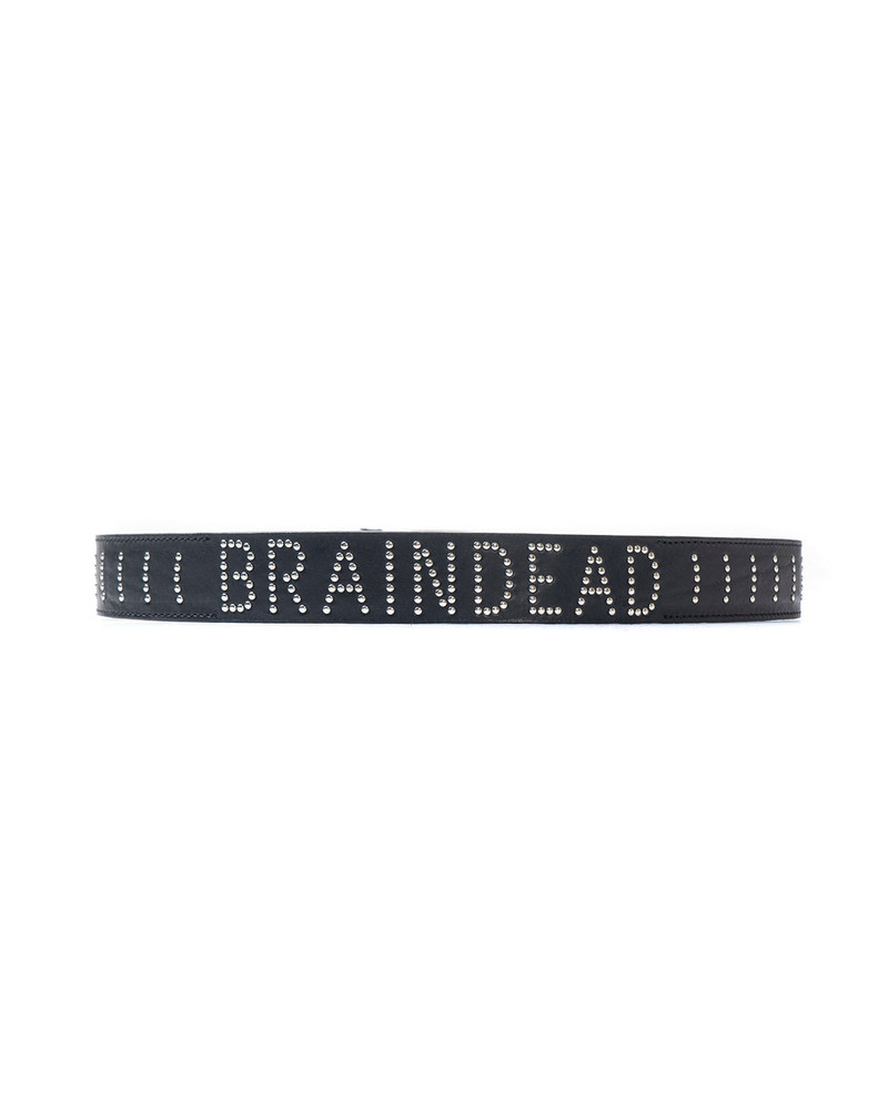 Studded Cow Hide Standard Belt - Black 1