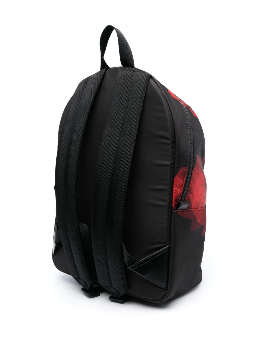 logo abstract-pattern print backpack - 3