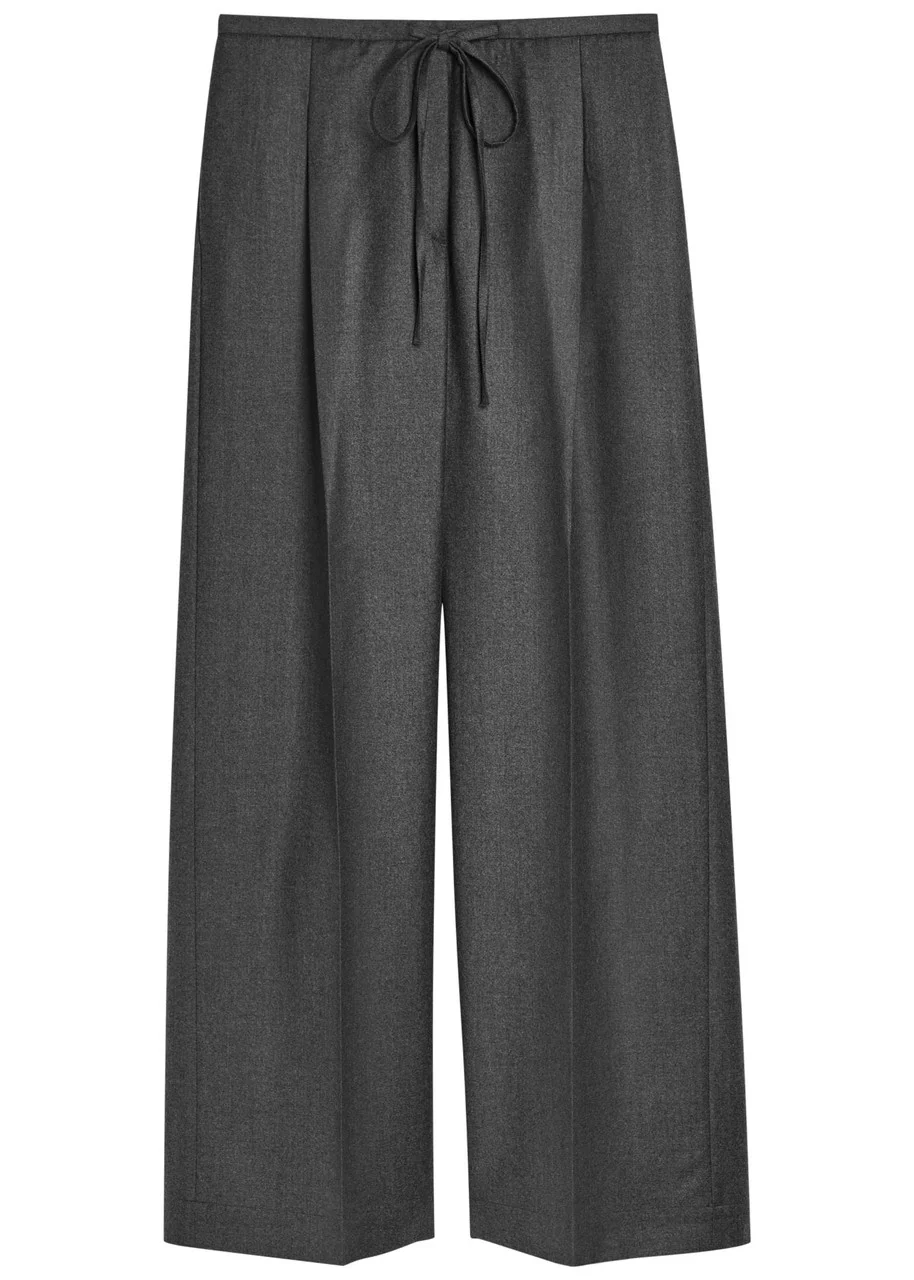 Rohe Drawstring Wide-leg Wool Trousers - 1