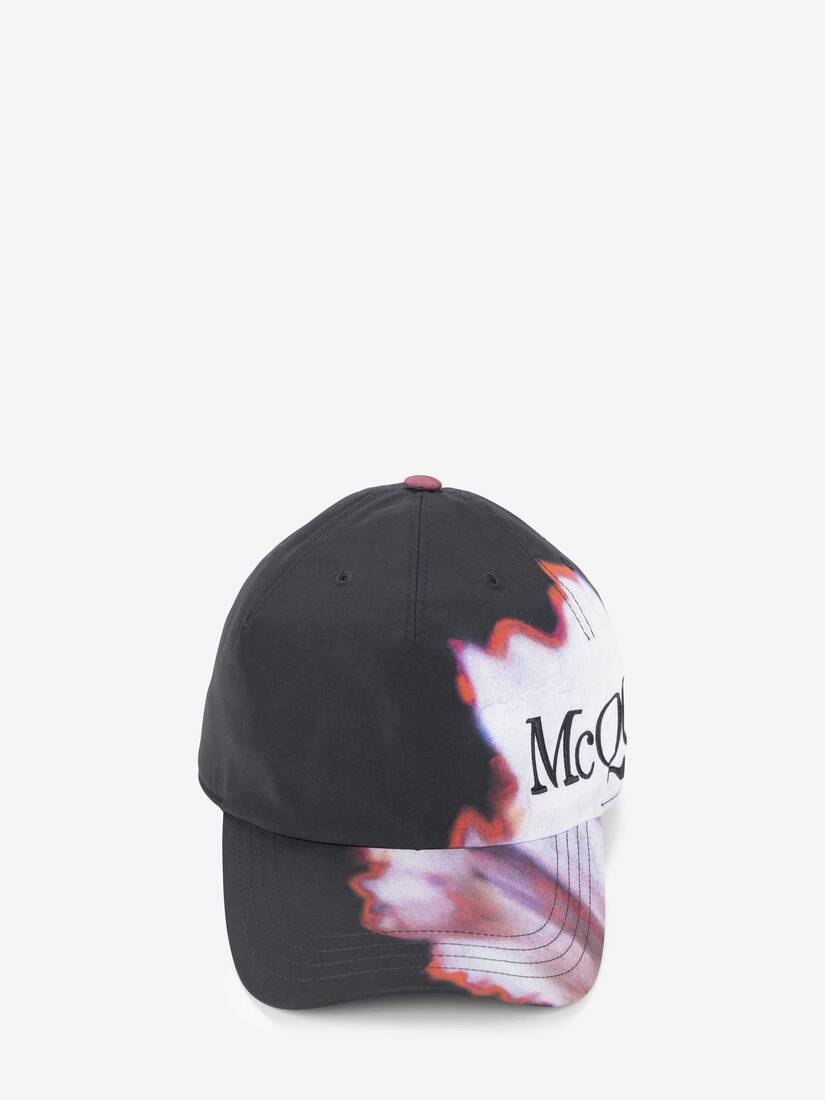 Men's Luminous Flower Baseball Cap in Black/multicolor - 1