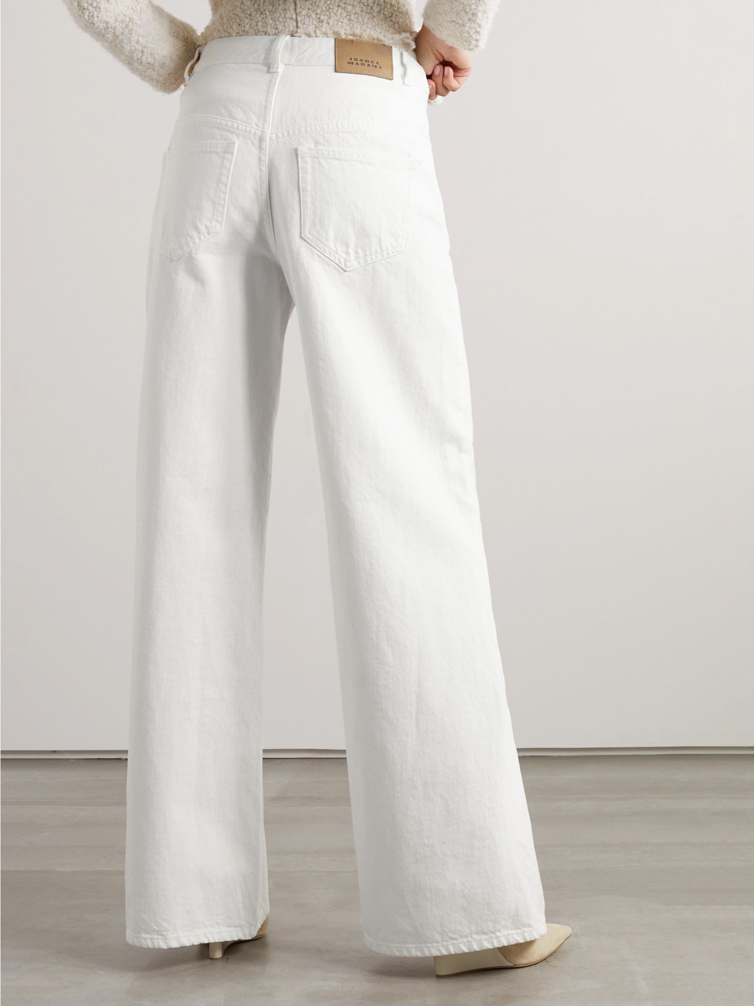 Lemony high-rise wide-leg jeans White - 4