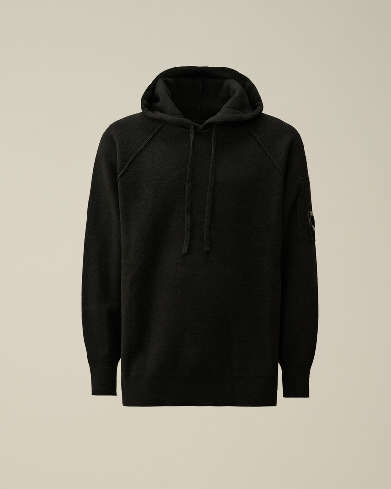 Lambswool GRS Hooded Waffle Knit 1