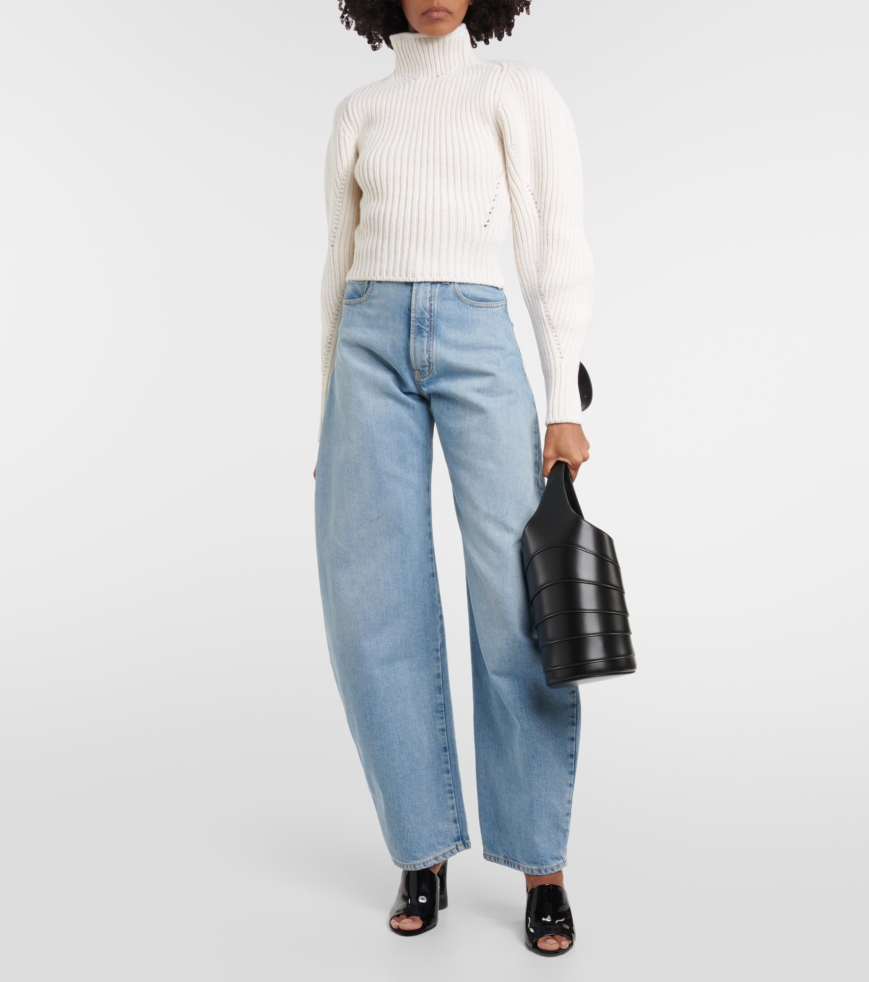 Ribbed-knit wool-blend sweater - 2