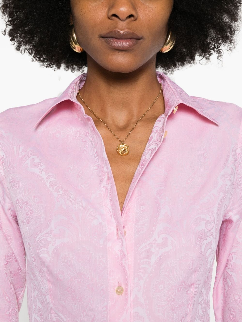 paisley-jacquard shirt - 5