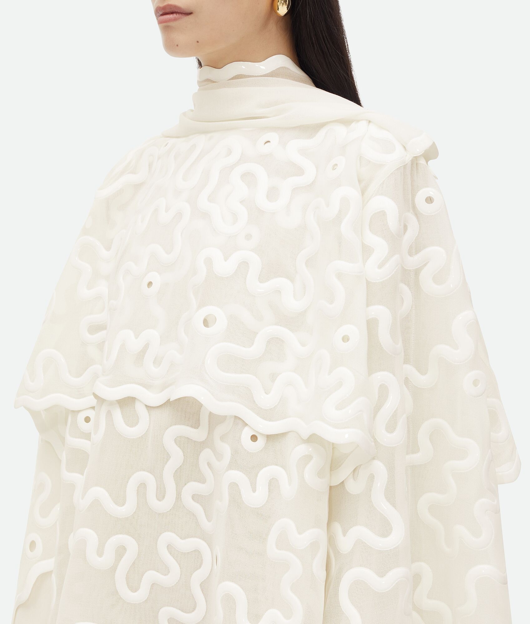 Cotton Mini Dress With Silicone Motif - 4