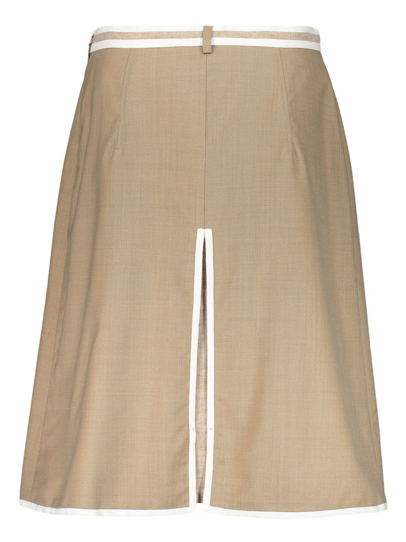 Burberry contrasting-trim midi skirt outlook