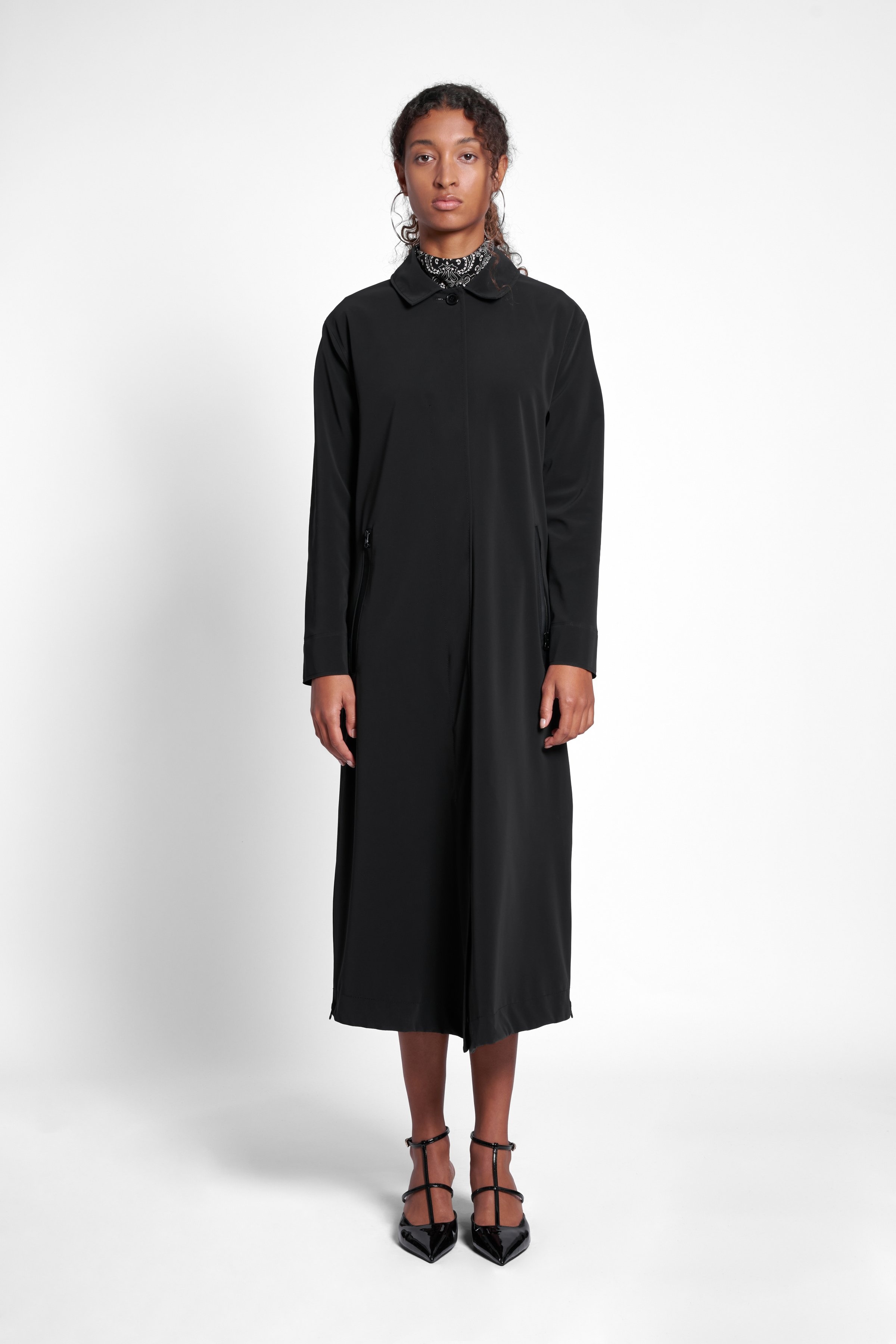 Hornstull Matte Long Raincoat Black - 2