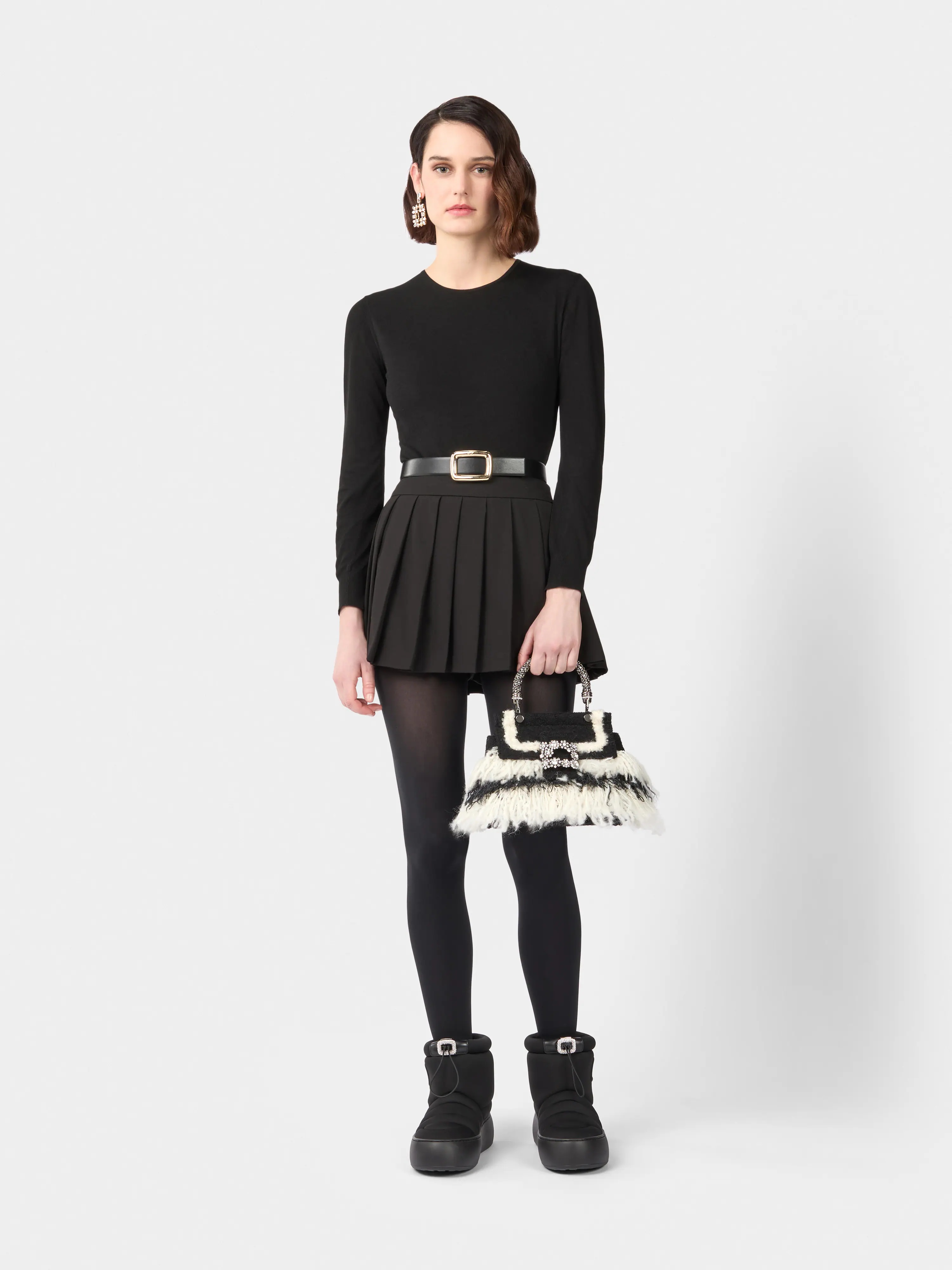 Jewel Efflorescence Mini Bag in wool - 2