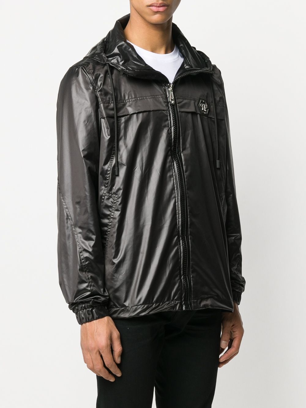 hooded shell jacket - 3