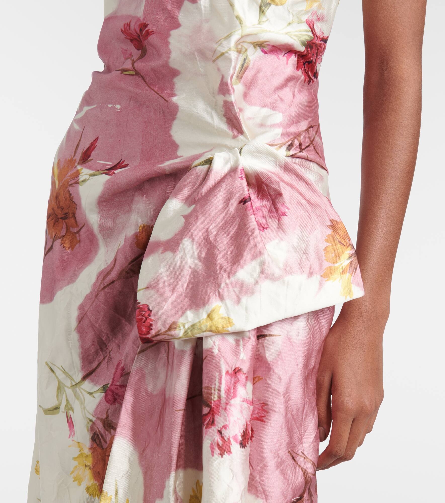 Floral gathered midi dress - 5