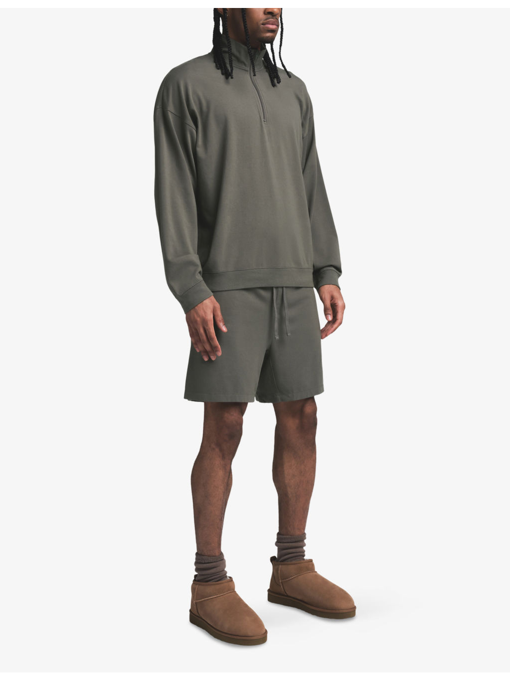 Quarter-Zip Relaxed-Fit Cotton and Modal-Blend Pullover - 2