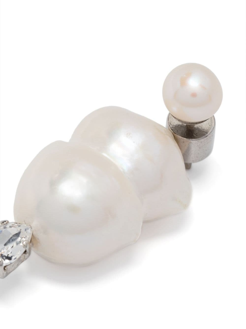 pearl-detail drop earrings - 3