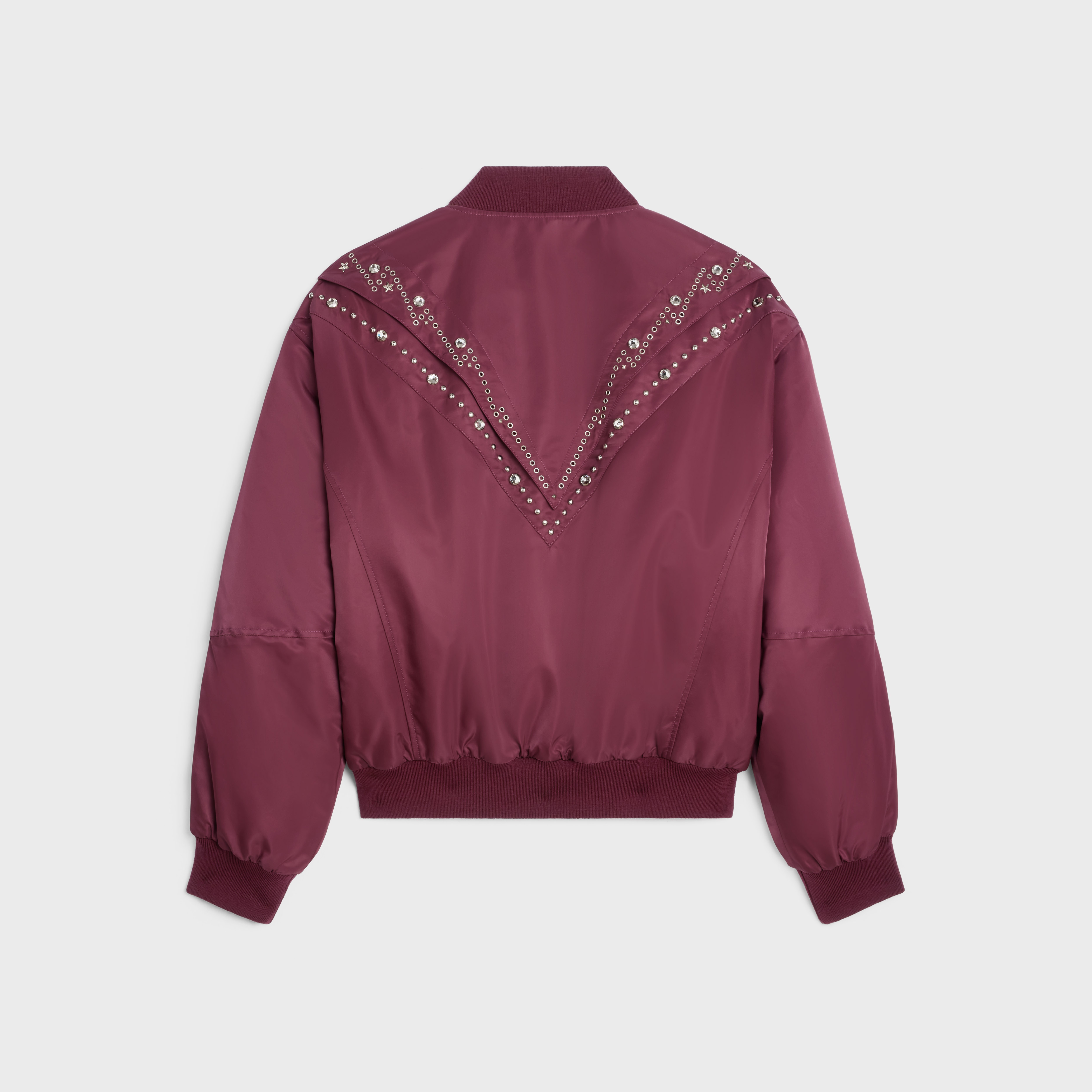embroidered bomber jacket in nylon - 2