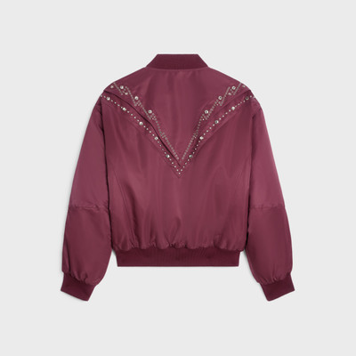 CELINE embroidered bomber jacket in nylon outlook