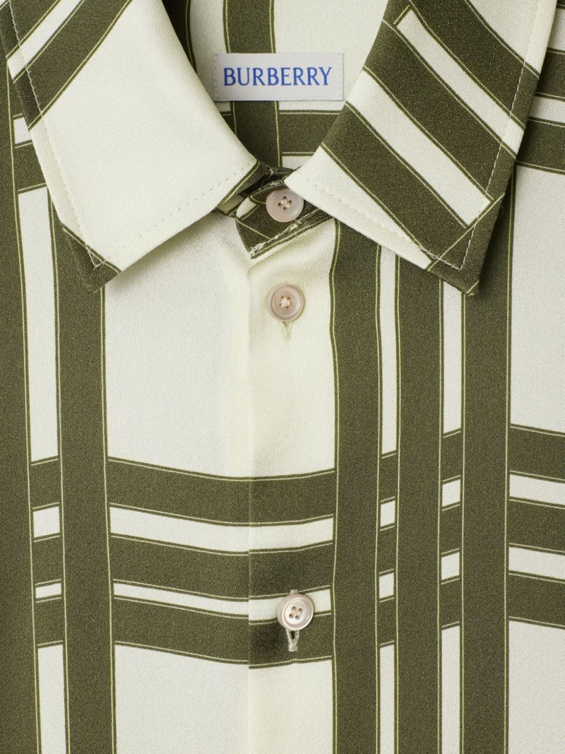 Burberry ribbon-check silk dress outlook