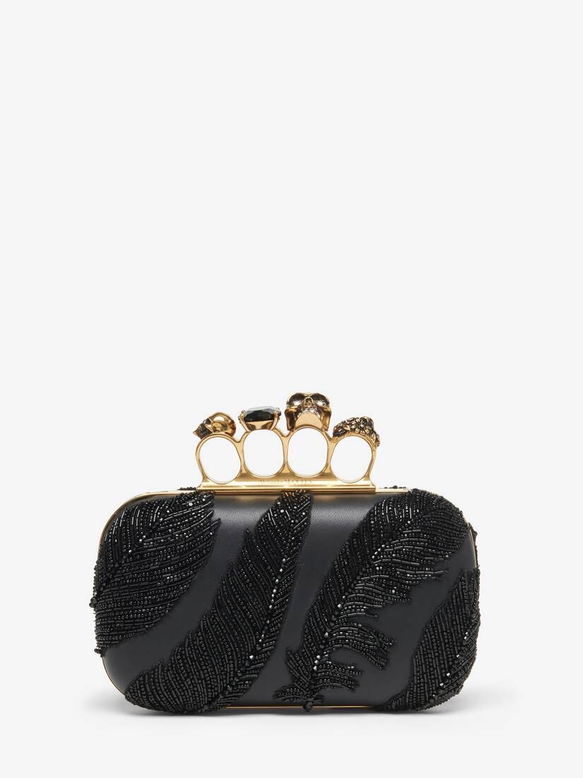 Women's Knuckle Clutch in Black - 1