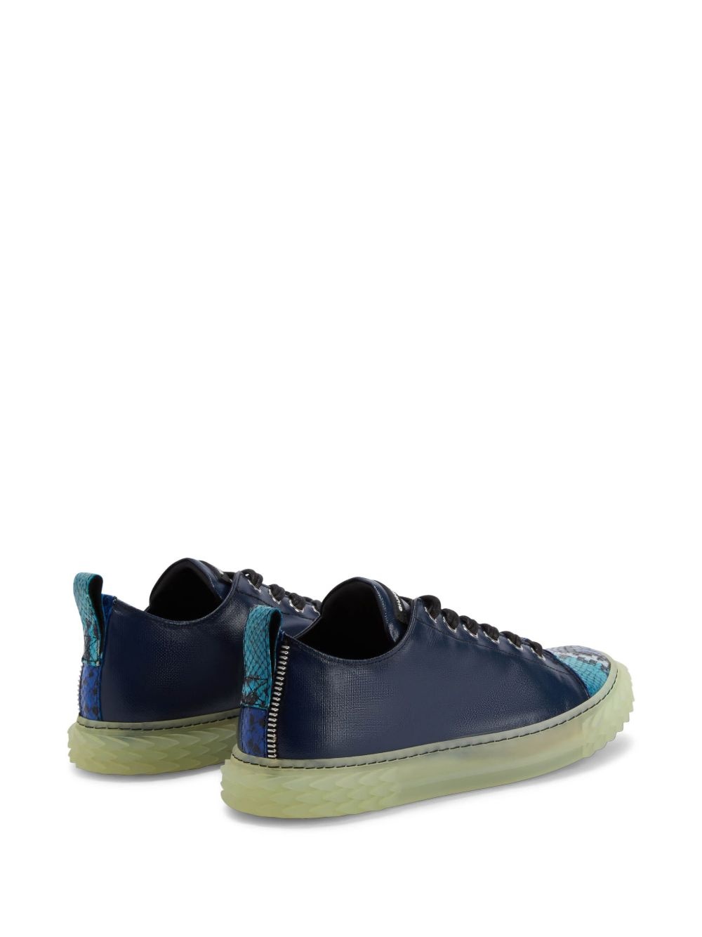 leather low-top sneakers - 3
