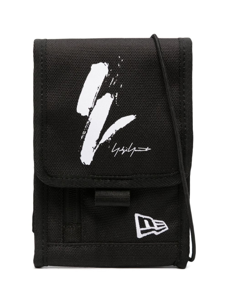 logo-embroidered pouch bag 1