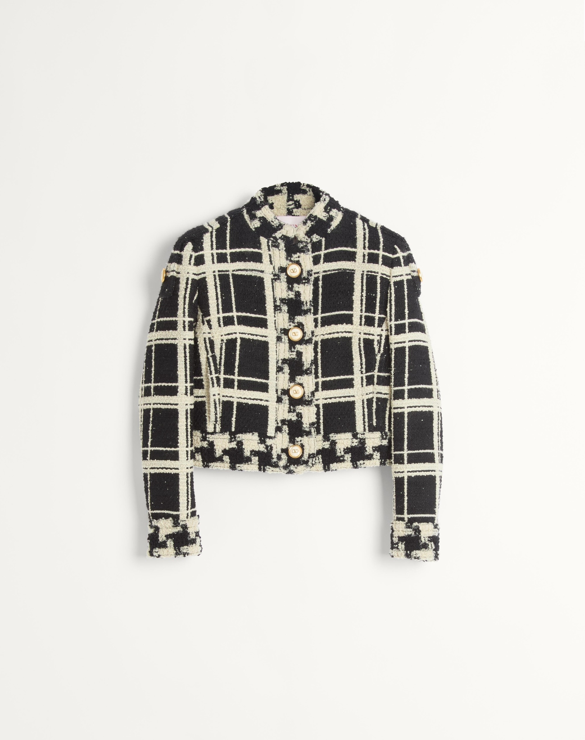 ジャケット VALENTINO Macro Check tweed caban Valentino Garavani Caban in Macro Check Tweed | Saks Fifth