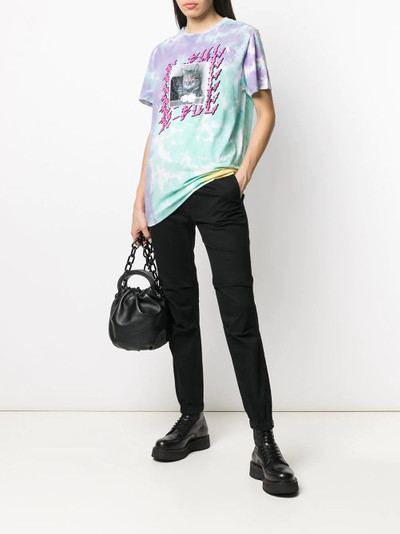 Diesel tie-dye cat print T-shirt outlook