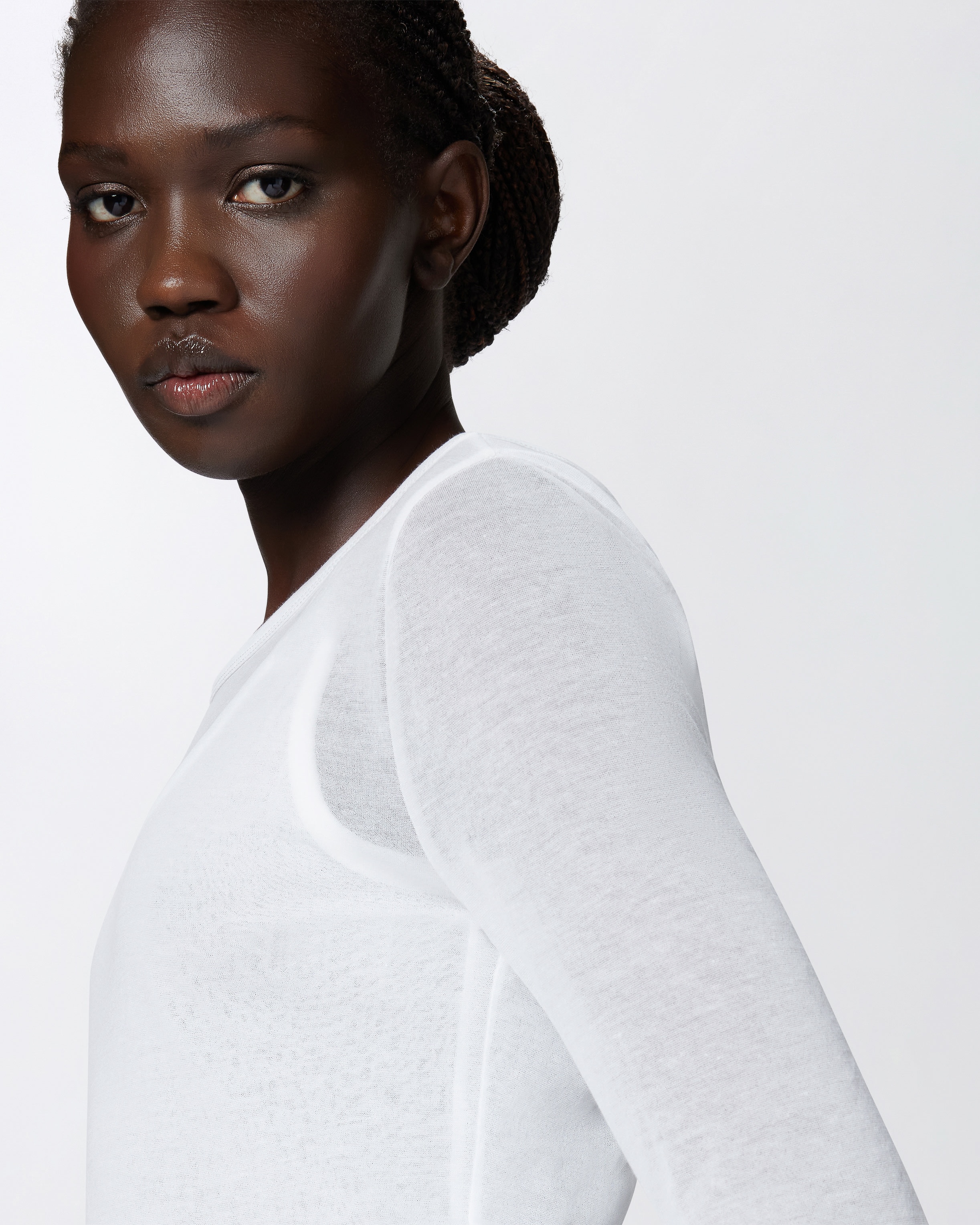 LIGHTWEIGHT LONG-SLEEVED SWEATER IN GAUZE JERSEY - 5