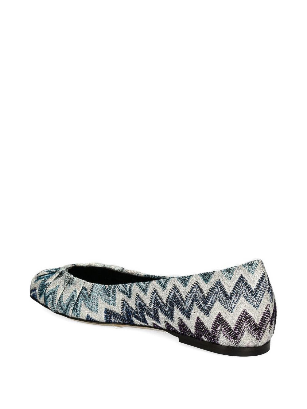 Zigzag-pattern ballet flats - 3