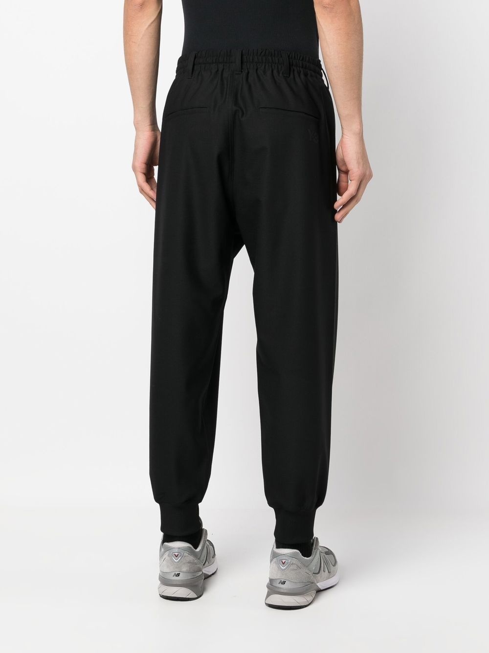 drawstring tapered track pants - 4
