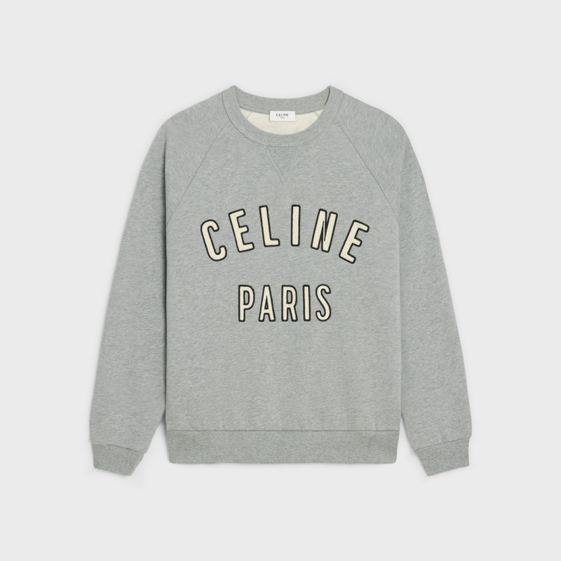 celine paris loose sweatshirt in cotton fleece 1