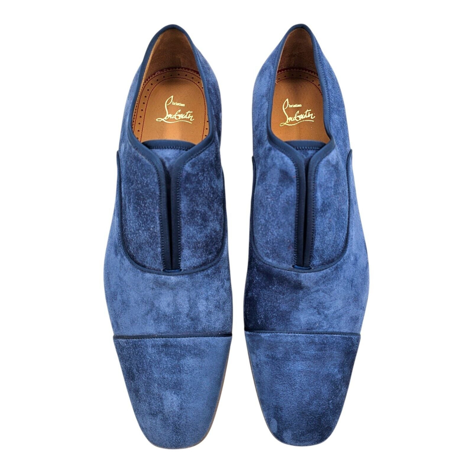 Christian Louboutin Alpha Male Oxford Suede Shoes - Blue EU 45.5 / US 12.5 - 4