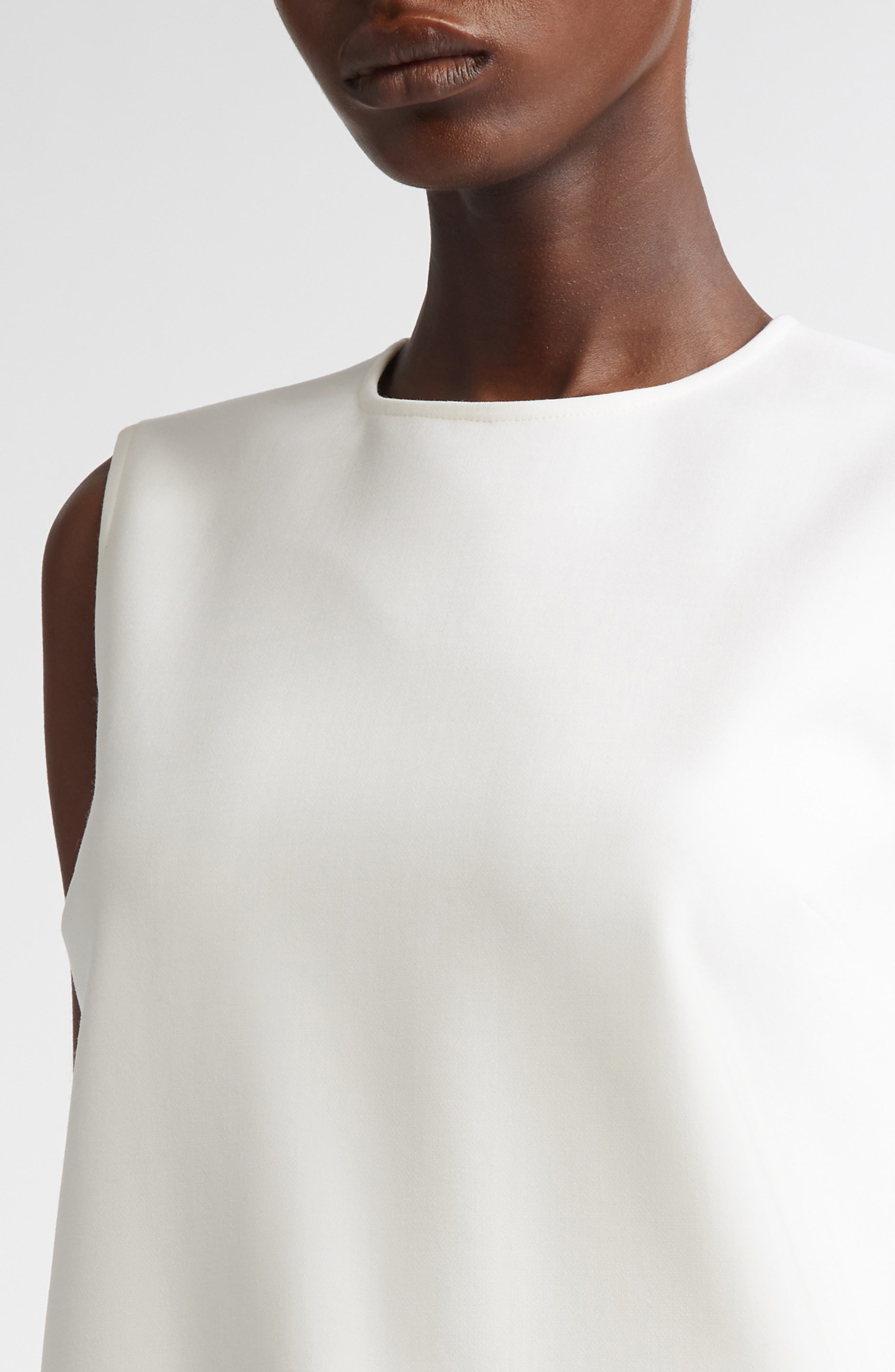 Max Mara Fiuggi Stretch Wool Canvas Minidress in White at Nordstrom - 5