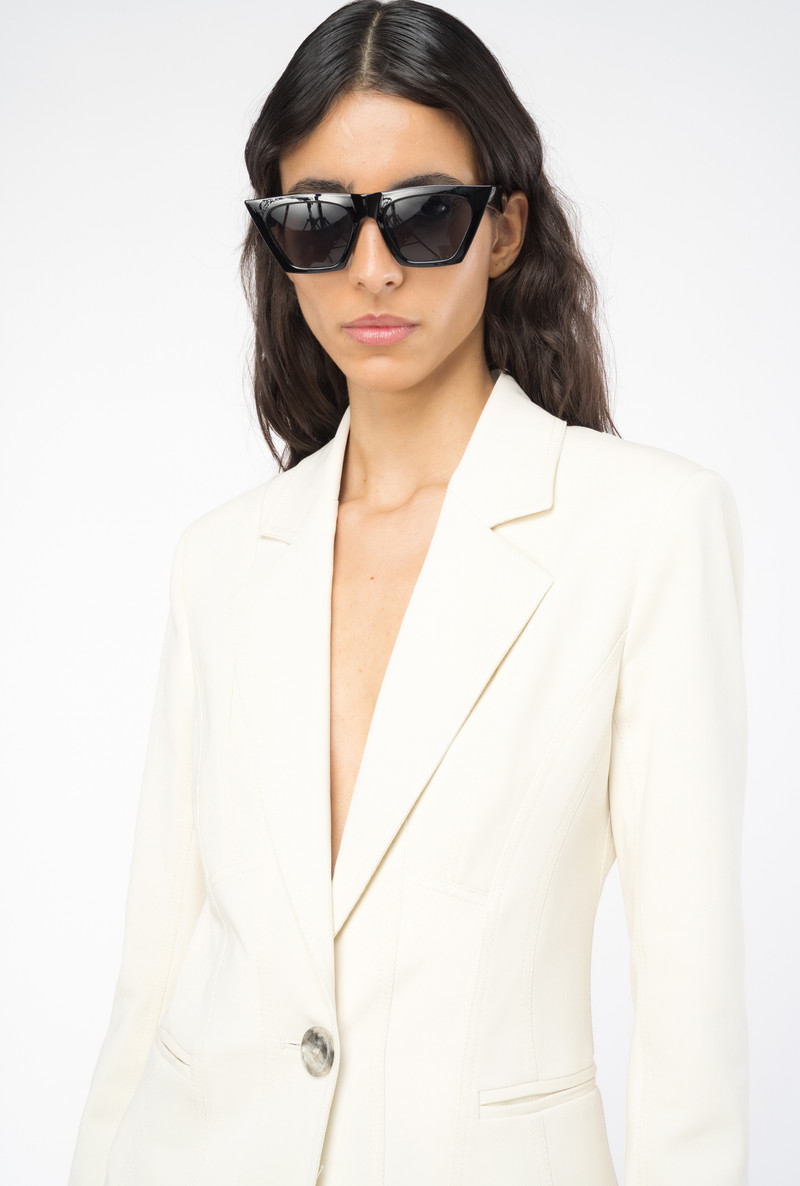 PINKO DUAL-FABRIC SINGLE-BREASTED BLAZER outlook