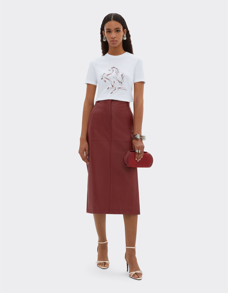 Ferrari Cotton T-shirt with Prancing Horse print outlook