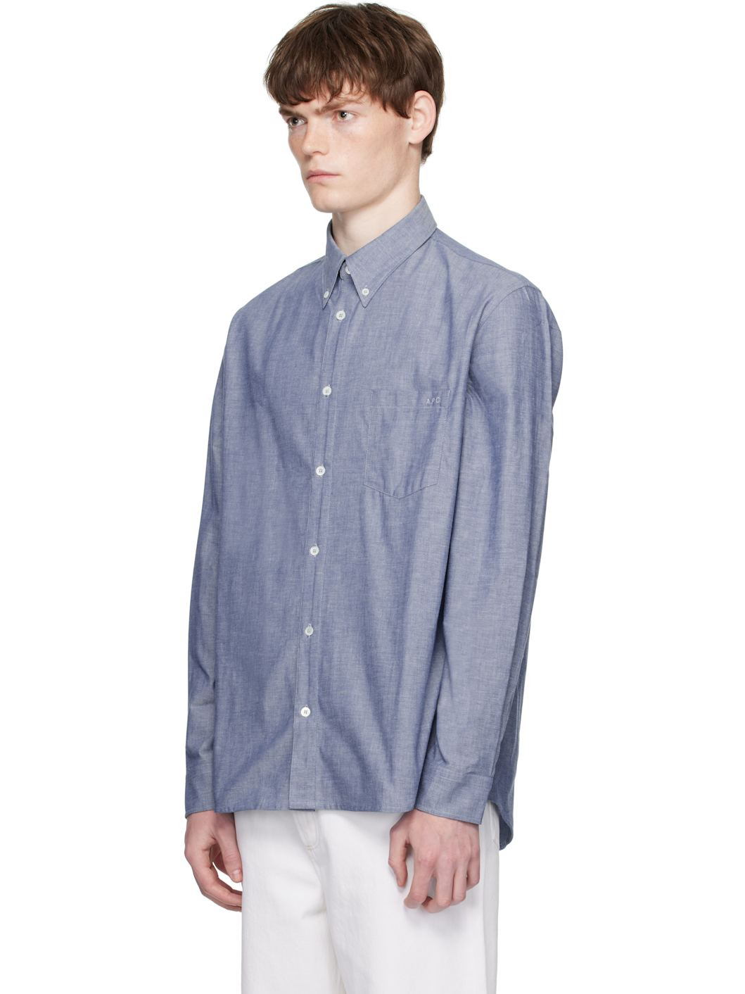 Blue Edouard Brodé Shirt - 4