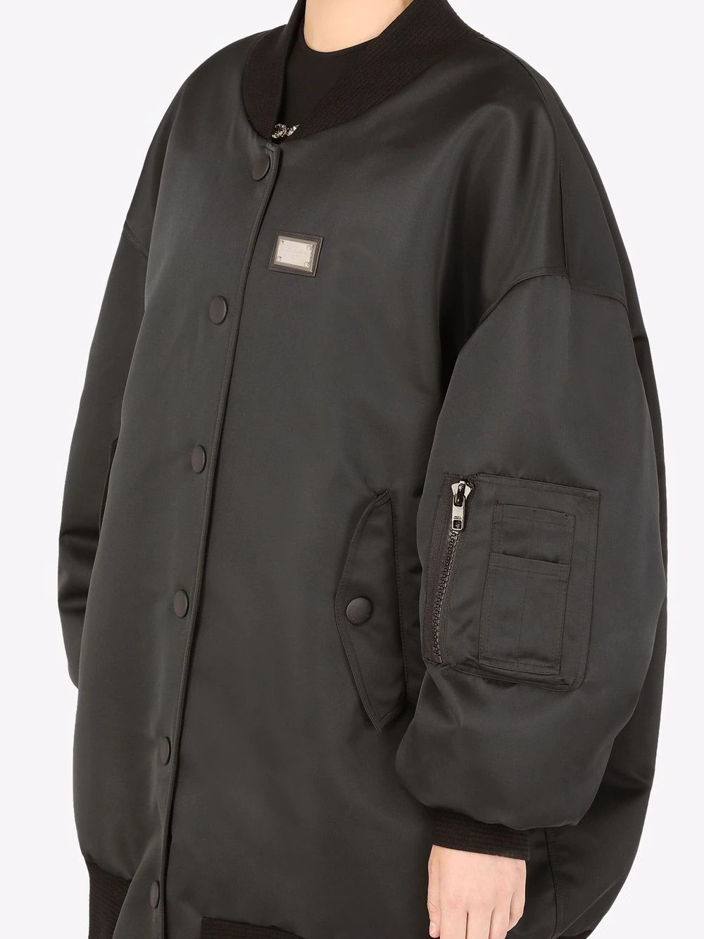 wide-style bomber coat - 5