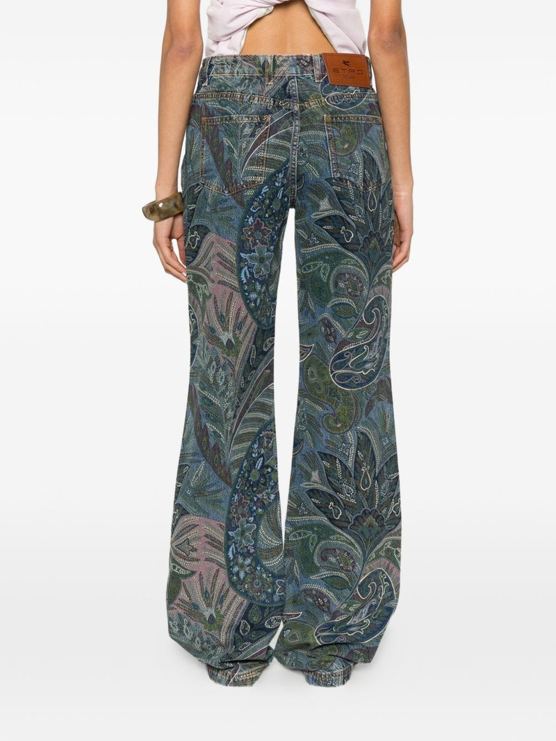 Floral print flared jeans 5