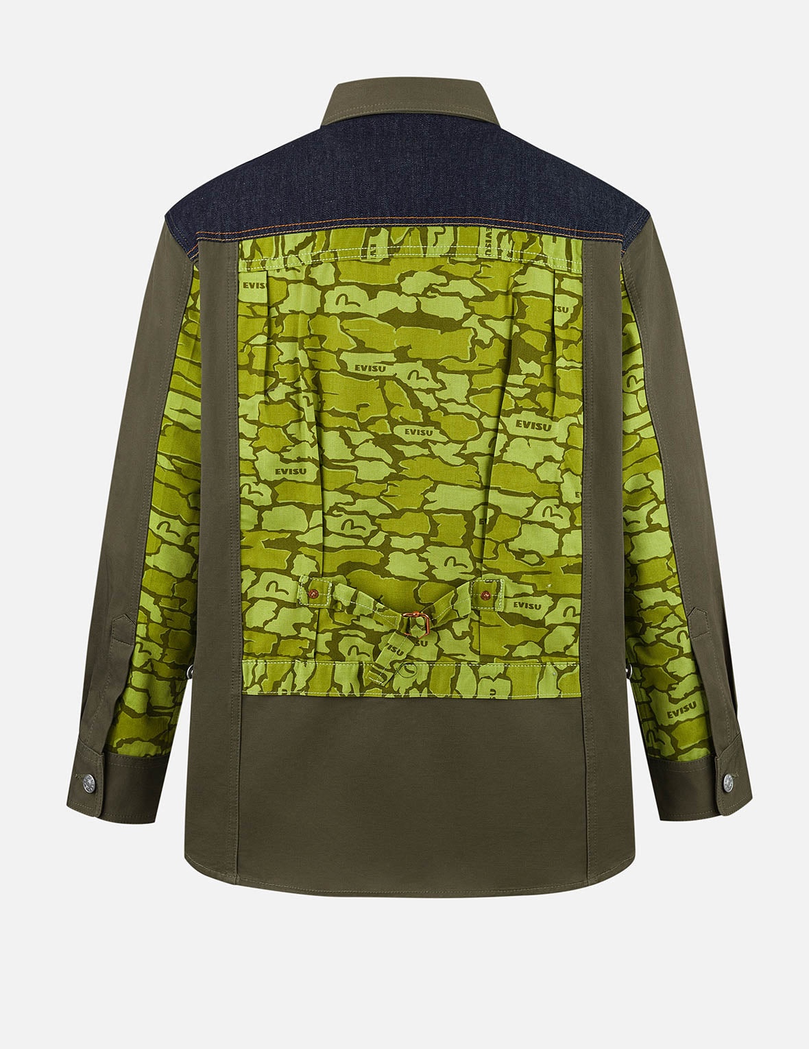 Seagull Print and Hybrid Ishigaki Camouflage Regular Fit Shirt Jacket - 2