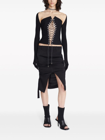 Dion Lee Black Hiking Organic Cotton Corset Top outlook
