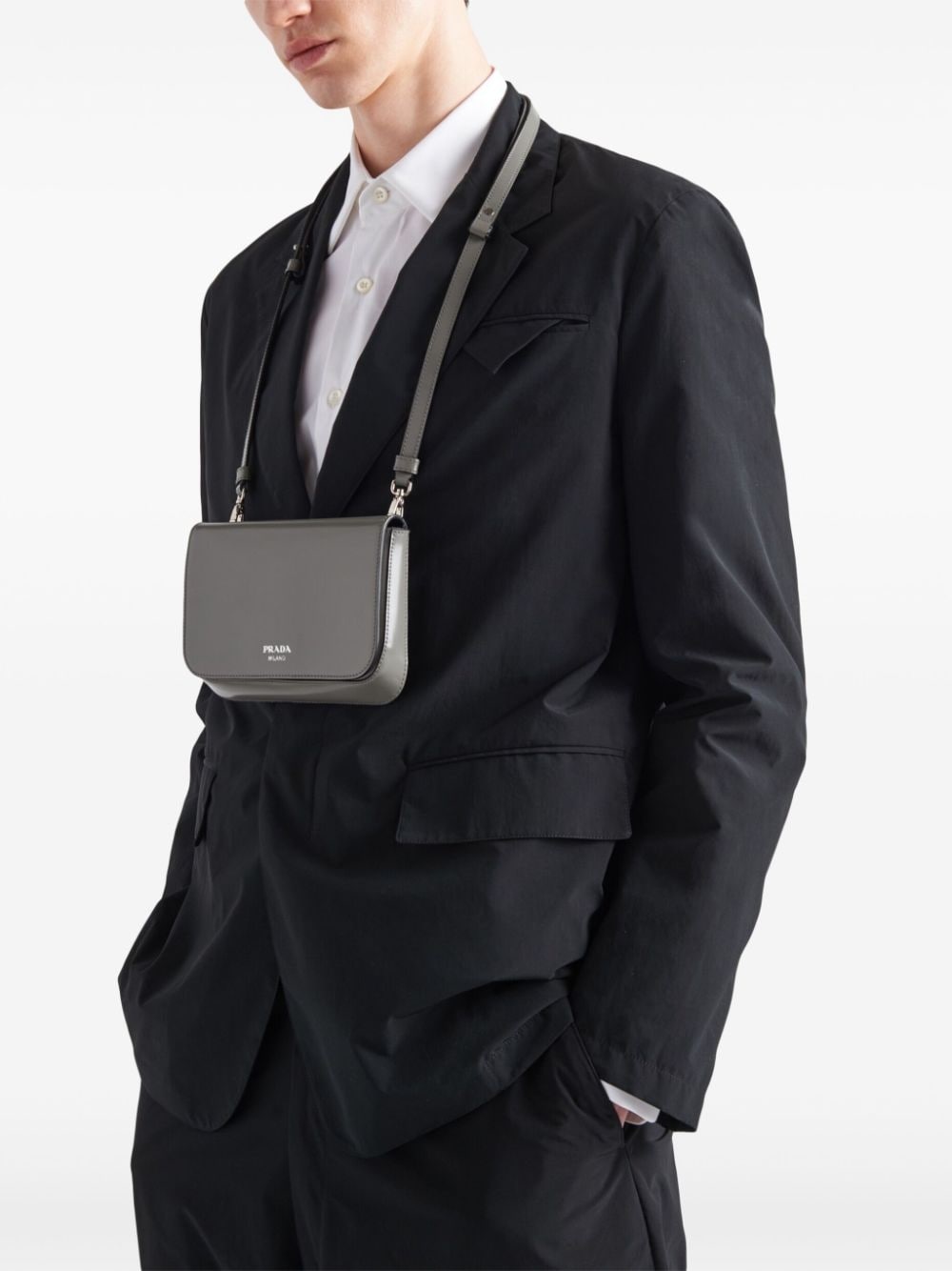 notched-lapels single-breasted blazer - 5