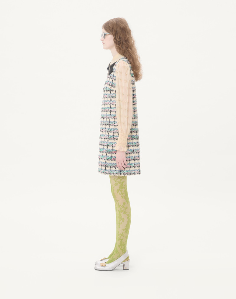 TWEED PAILLETTES EMBROIDERED SHORT DRESS 6