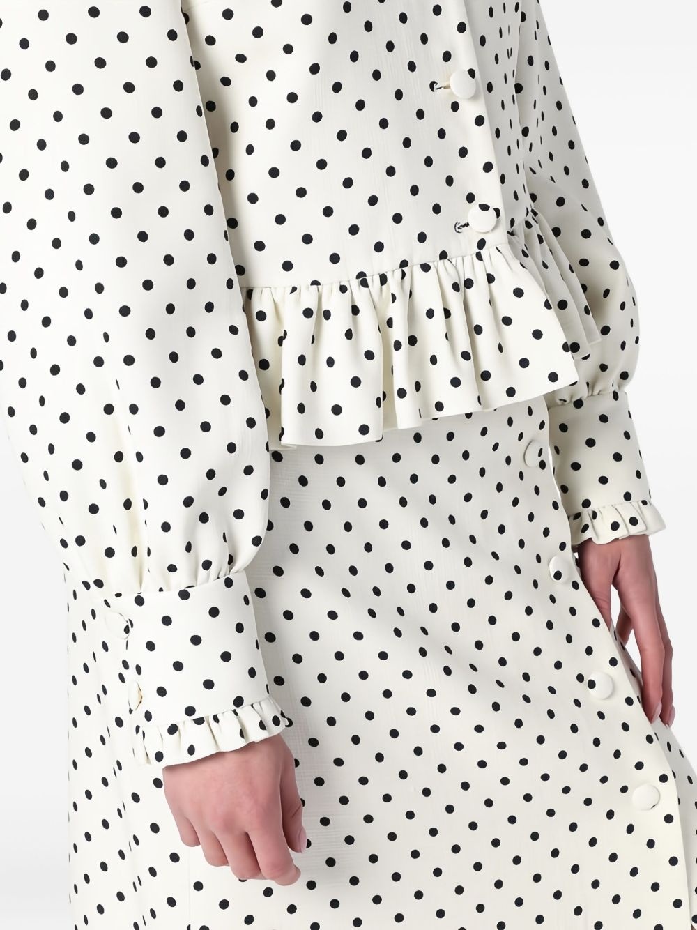 polka dot-print jacket - 5