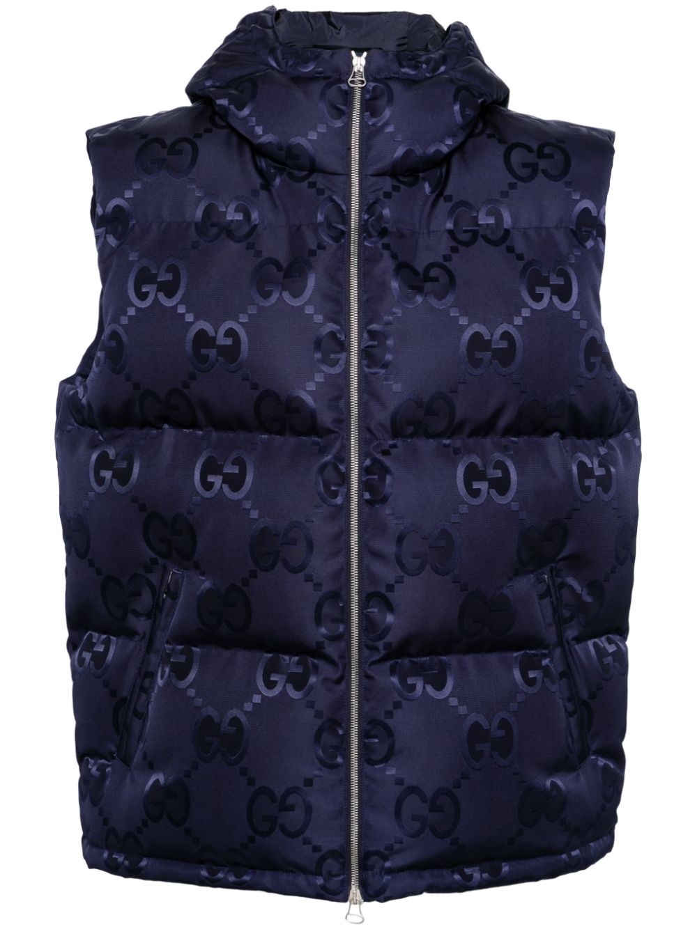 Jumbo GG-jacquard down gilet - 1