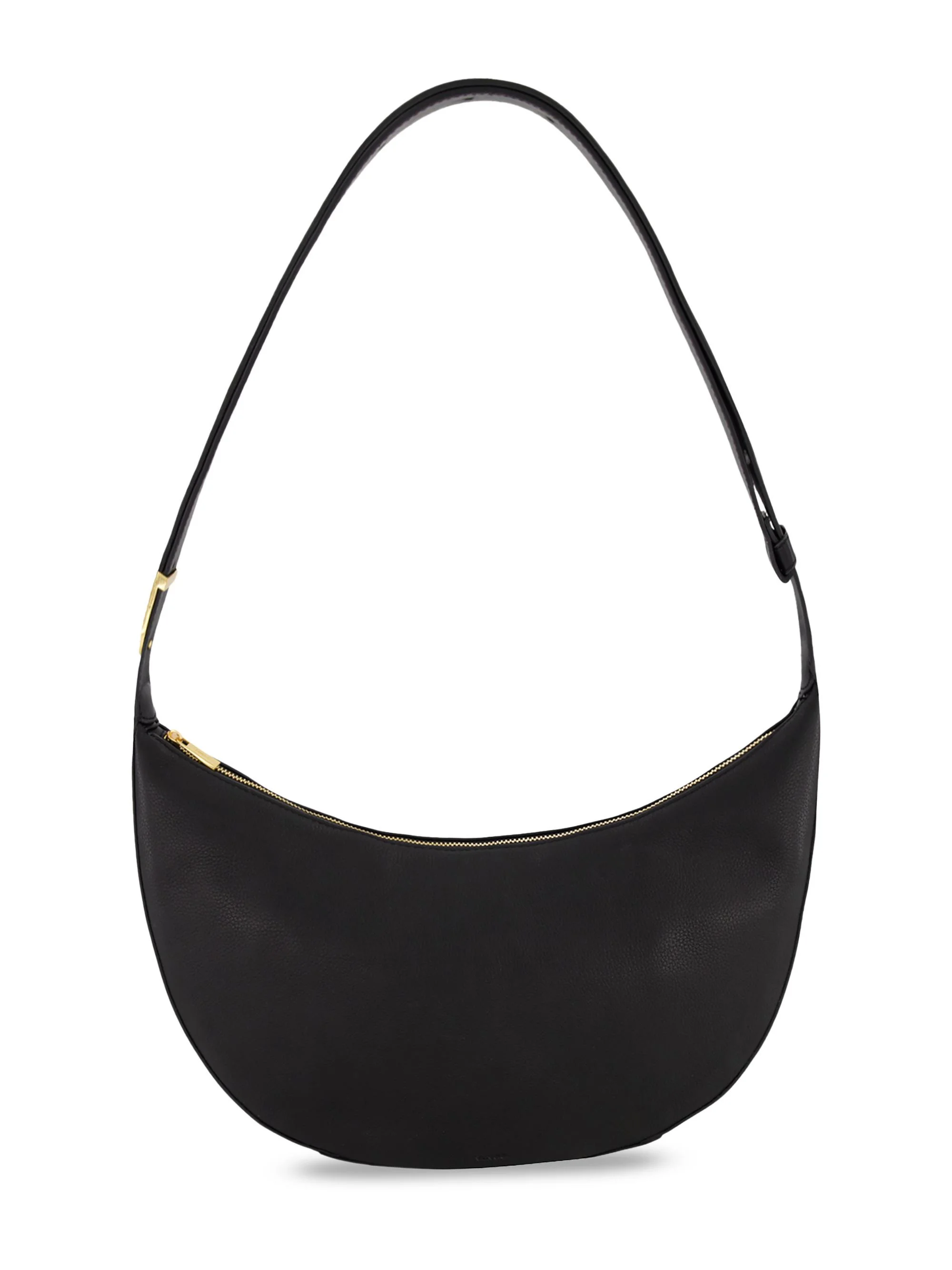 Women's Eris Small Pebble Leather Hobo Bag - Black - 1