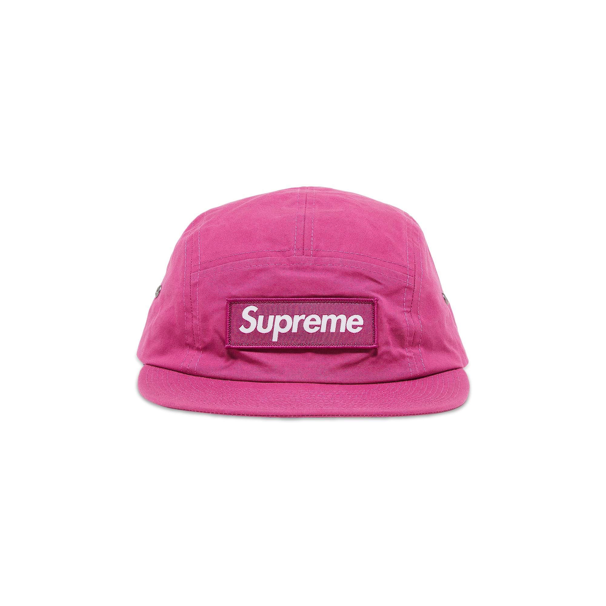 Supreme Supreme Waxed Cotton Camp Cap 'Magenta' | REVERSIBLE