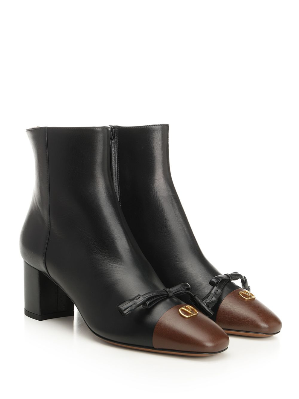 Bootie | Vg Valet Du Roi | T. 60 | Capretto/Antique Brass Logo Boots Black - 2