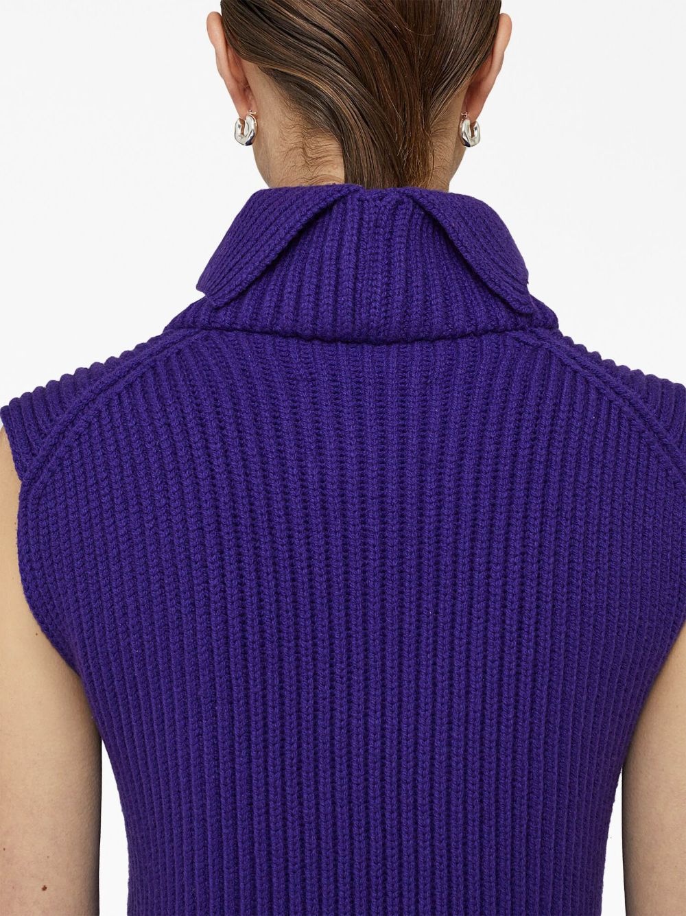 Jil Sander Jil Sander Woman Purple Blend Sweater Dress
